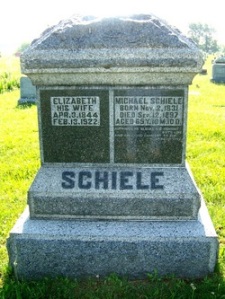 Schiele, Michael & Elizabeth (Krieble) - gravestone