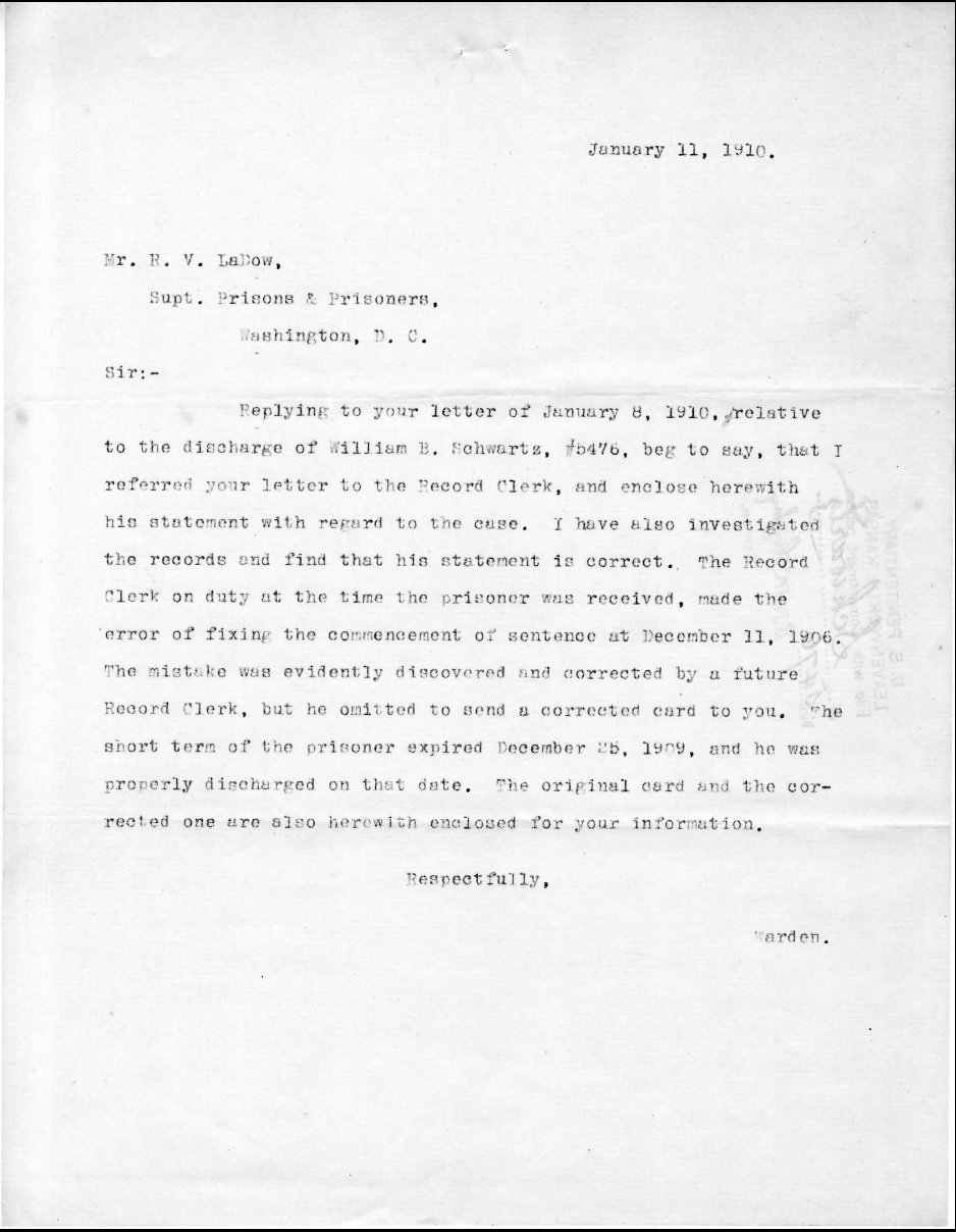 Letter to Superintendent R. V. LaDow  Genealogy Lady