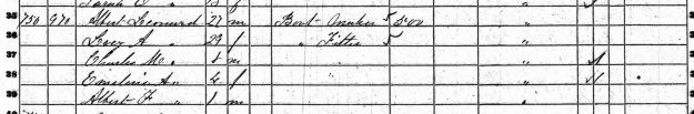 Leonard, Albert - 1860 census detail