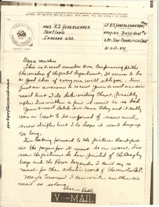 February 25, 1944 V-mail